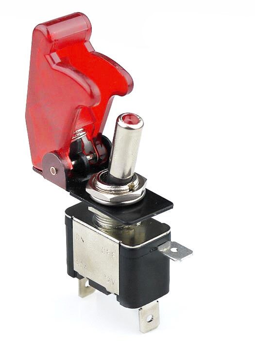 Auto Auto Stiefel Lkw Beleuchtet LED Kippschalter Mit Sicherheit Flugzeug kippen hoch Abdeckung Schutz 12V20A transparent