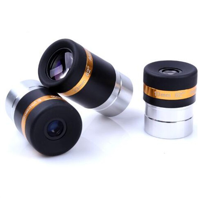 62 graus 1.25 polegadas conexão linha grande angular ocular alto 4mm 10mm 23mm acessórios do telescópio