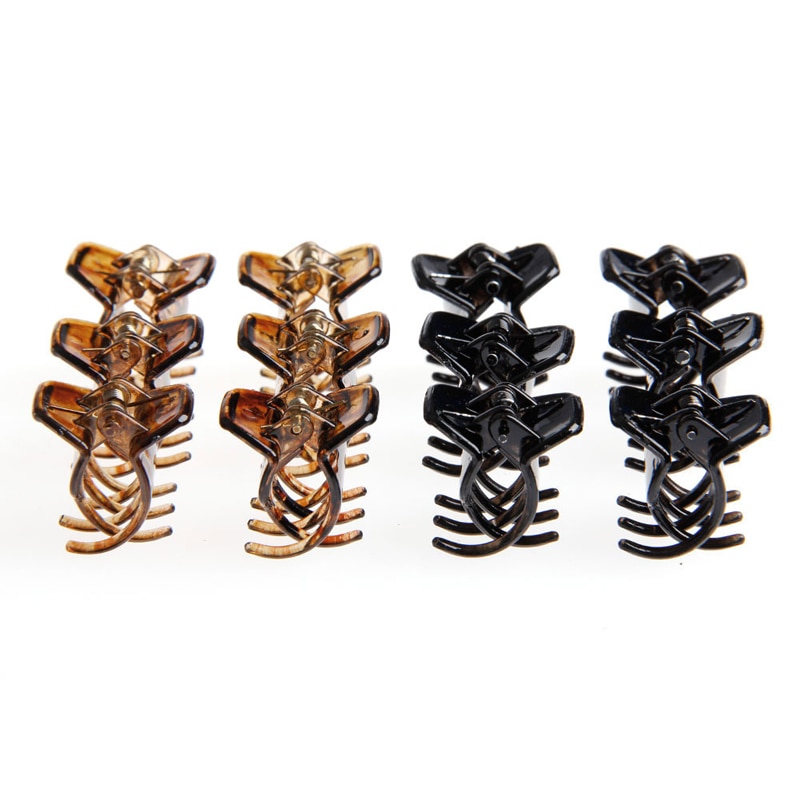 12Pcs Vrouwen Haar Claws Styling Plastic Mini Clip Claw Clamp