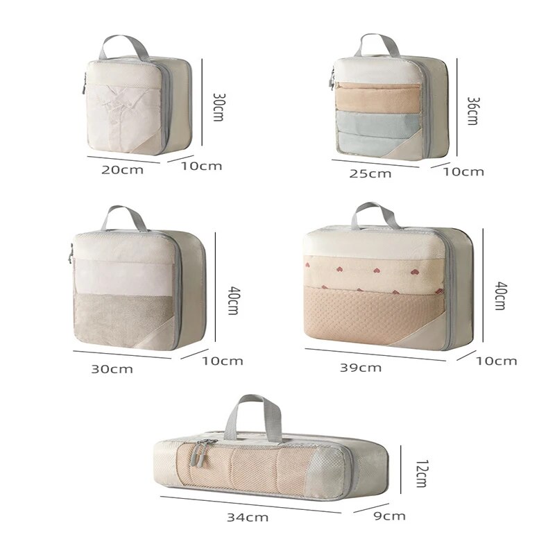 Bolsa de almacenamiento de viaje, cubos de embalaje comprimibles, Maleta de viaje, organizador de equipaje, bolsa de mano impermeable plegable