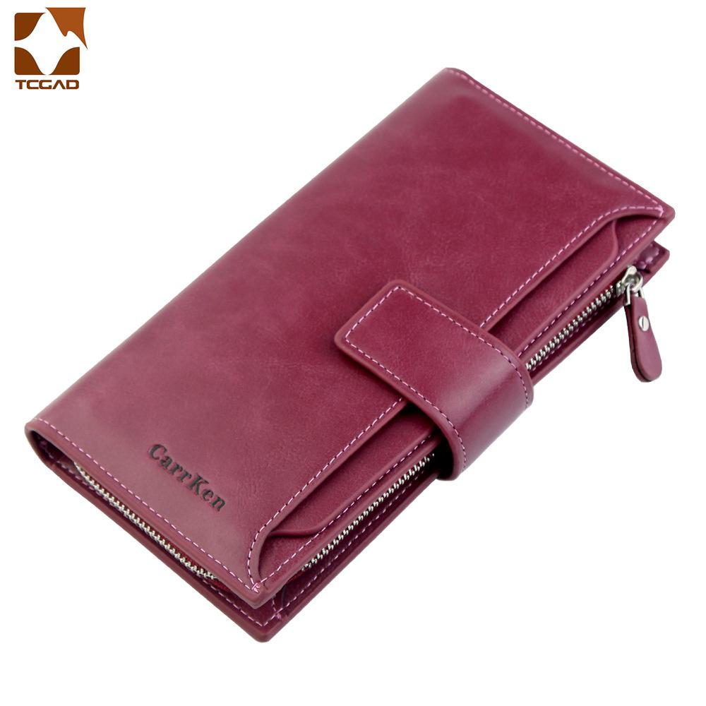 Unisex kvinders pung læder pochette mænd pung kortholder clutch pung cartera mujer luksus pung designere pochette uomo: Rød