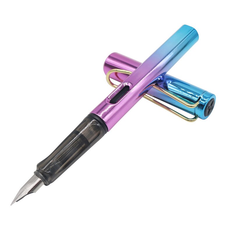 Pluma estilográfica de lujo para oficina y negocios, suministros de papelería escolar para estudiantes, con plumillas de tinta, 777 colores mezclados: BG2785