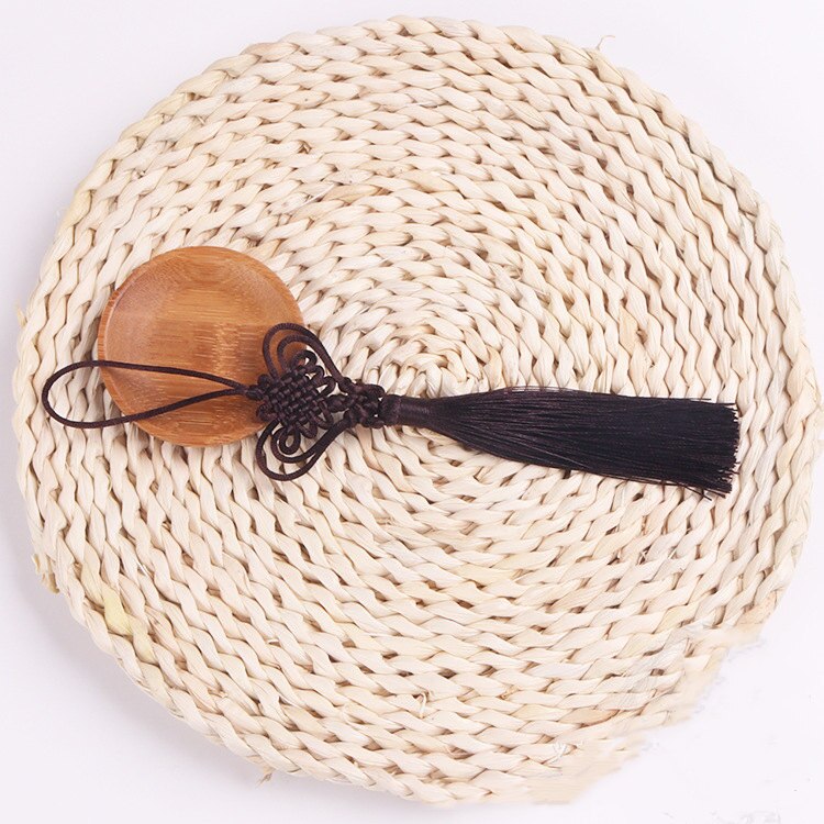 10PCS Love Heart Chinese Knot Tassels DIY Pendant Jewelry Home Textile Curtain Garment Sewing Macrame Decoration Craft Tassels: Coffee