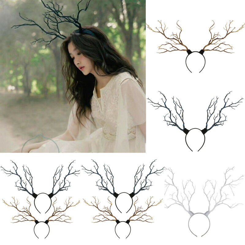 Coiffure en corne de cerf Vintage, Branches d&#39;arbre, bois, Costume fantaisie, fée fascinante, couvre-chef, Festival, accessoire pour cheveux