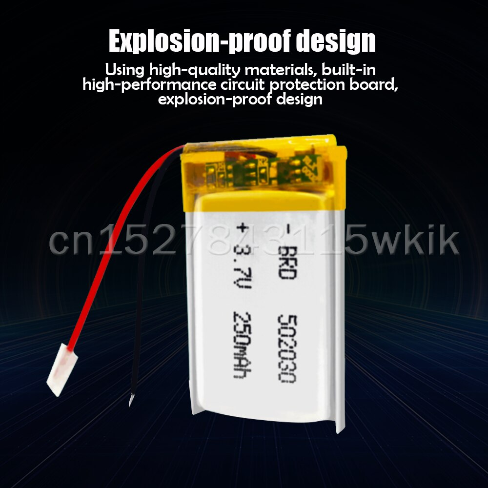 502030 052030 3.7V 200Mah Lithium Polymer Oplaadbare Batterij Voor MP3 MP4 Led Licht Bluetooth Headset Speaker Li-po Li Ion Mobiele