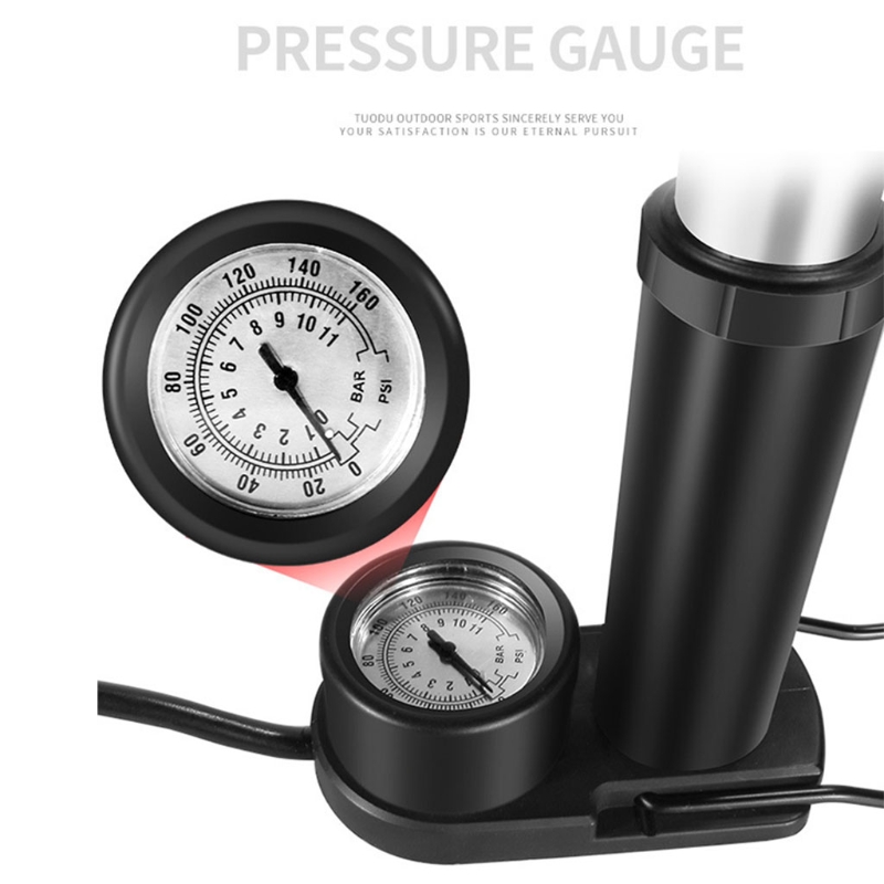 Bike Floor Pump - High Pressure 160PSI - Presta Val-ve Bike Pump Automatically Switches to Schrader for Road, MTB &amp; BMX