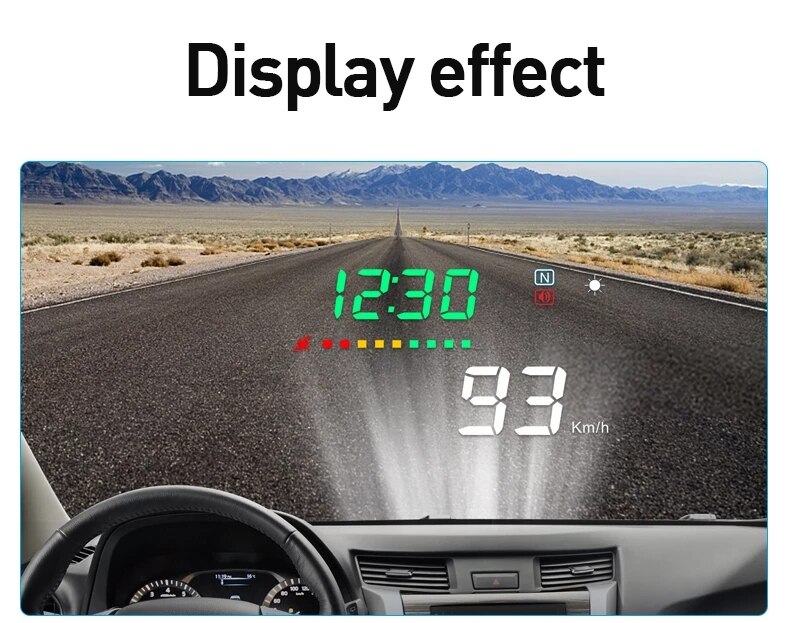 WIIYII A3 HUD OBD2 head up display car GPS System 3.5 inches Display Dash Screen auto accessorie GPS System Display