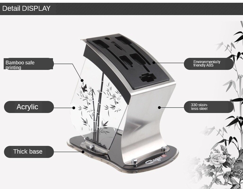 Universal Keuken Accessoires Roestvrijstalen Mes Opbergrek Multifunctionele Geplaatst Acryl Mes Staan Gereedschaphouder