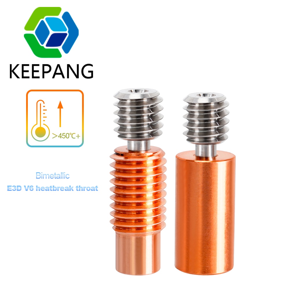2/1 sztuk ze stopu tytanu Bi metal-metal E3D V6 gardła Heatbreak V6 mosiądz miedziowanie Hotend bimetaliczny dla Prusa i3 MK3 1.75MM