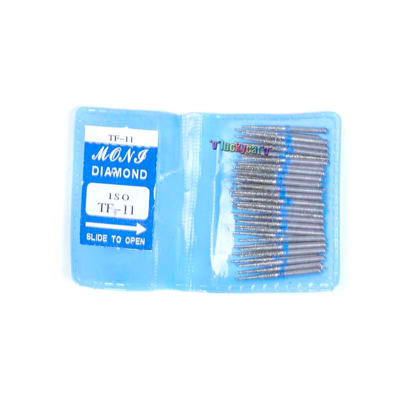 Bola redonda de diamante serie TF, 50 unids/bolsa, fresas dentales de diámetro para pieza de mano Dental de alta velocidad: TF 11