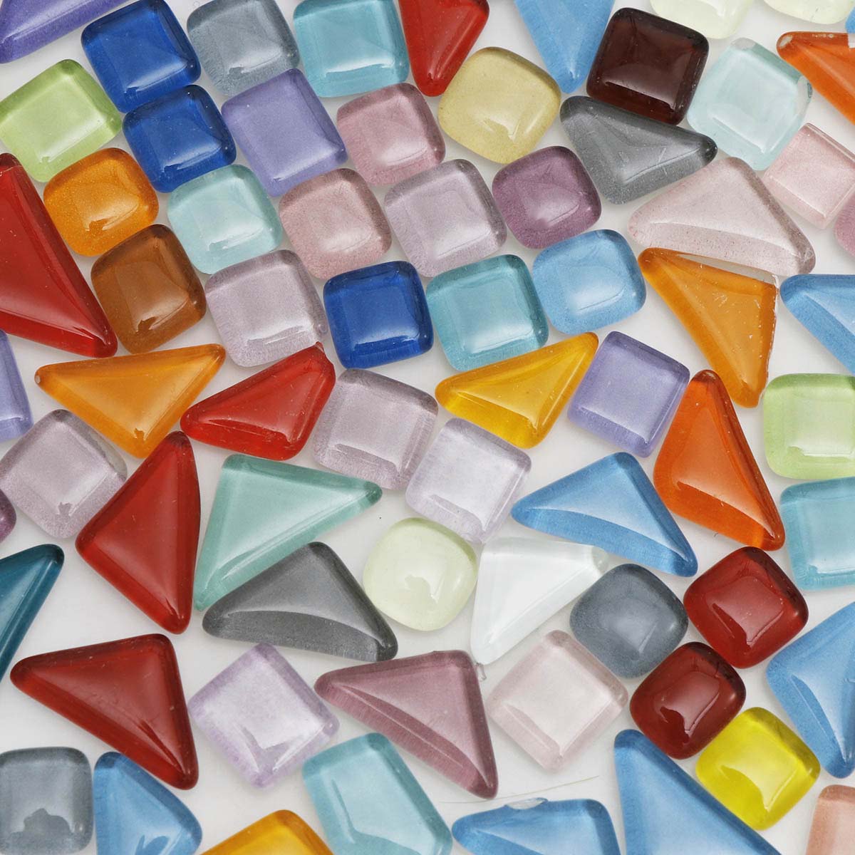 Geometriske figurer mini krystal mosaik glasfliser håndlavede børnedele 1 cm #39 firkanter