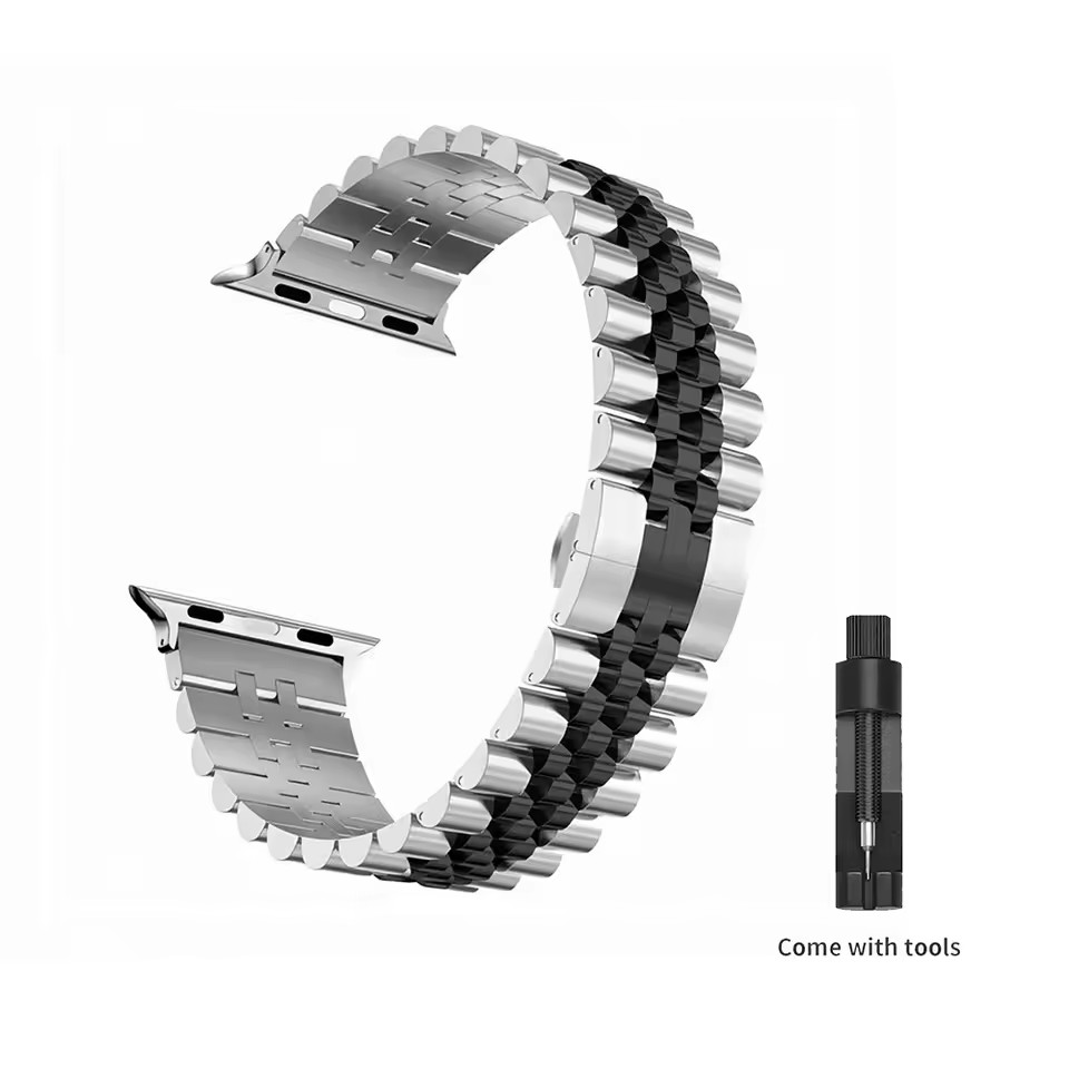 Stalen horlogeband voor Apple Watch Ultra Band ultra 49 mm 40 mm 44 mm Metaal 38 mm 42 38 IWatch-serie 10 9 8 7 6 SE 5 4 45 mm 46 mm: Blue pink / 12mm