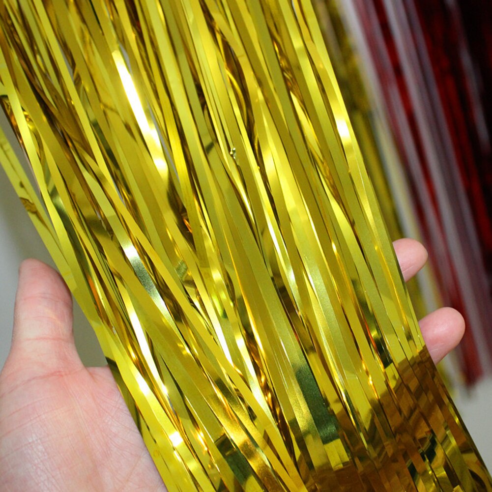 Folie Fringe Gordijnen Photo Booth Klatergoud Deur Achtergrond Party Decoratie: Gold