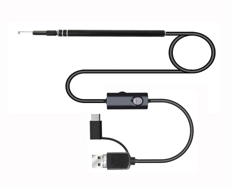 USB Ear Cleaning Tool HD Visual Ear Spoon Multifunctional Earpick With Mini Camera Pen Ear Care In-ear Cleaning Endoscope: black
