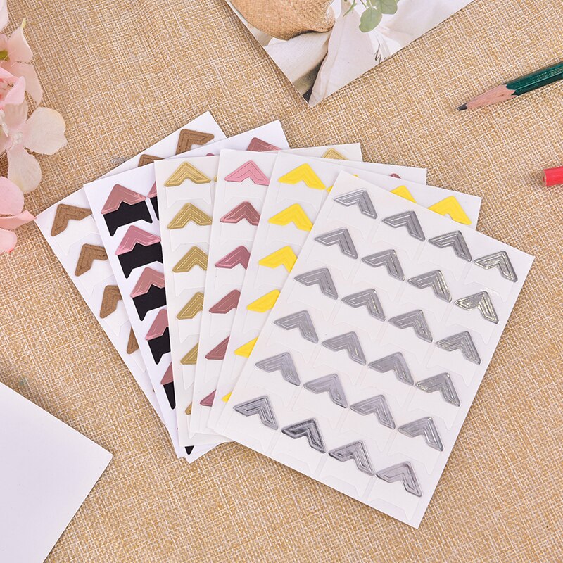 Autocollant d'angle pour cadre Photo auto-adhésif, 120 pièces, artisanat Scrapbook Album Sweet