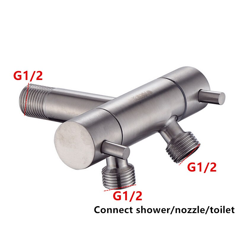 304 stainless steel Double handles G1/2 Shower bidets filling valve toilet angle valve