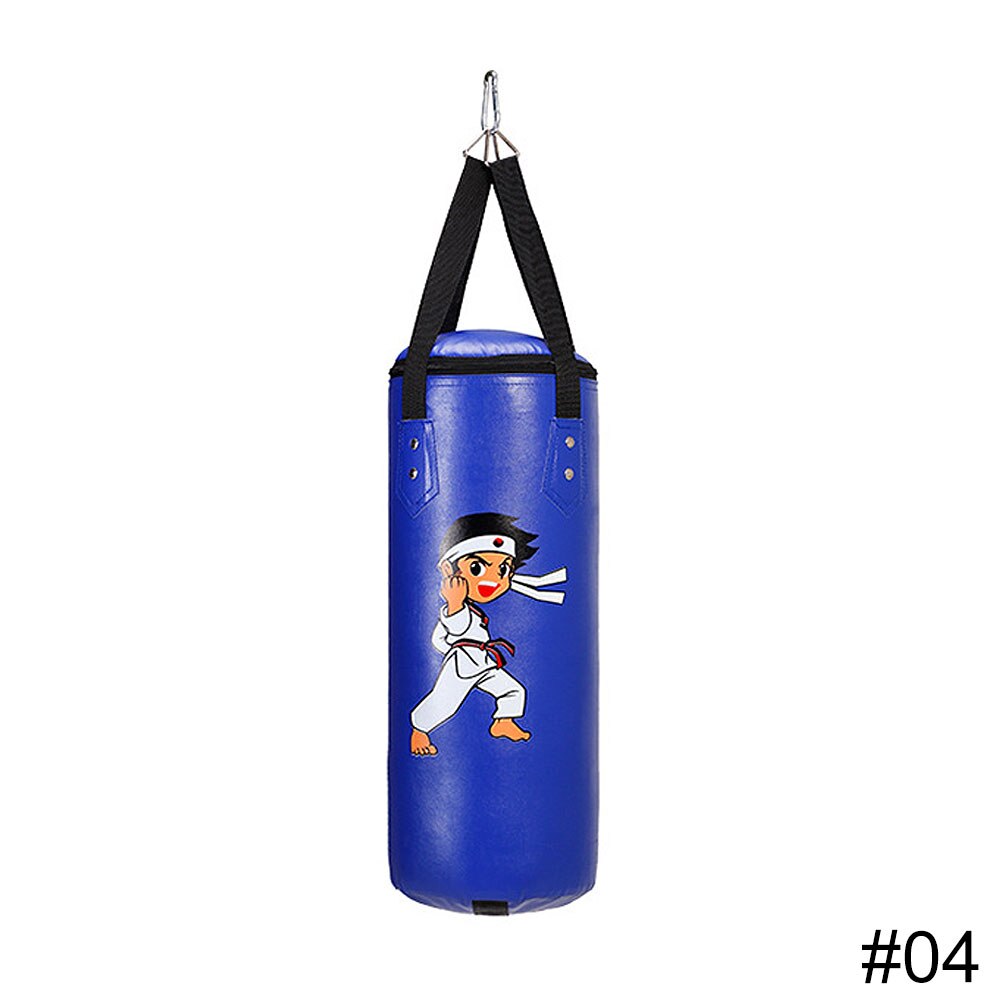 Empty Kids Boxing Sandbag Home Fitness Hook Hanging Kick Punching Bag Boxing Training Fight Karate Punch Muay Thai Sand Bag: Blue