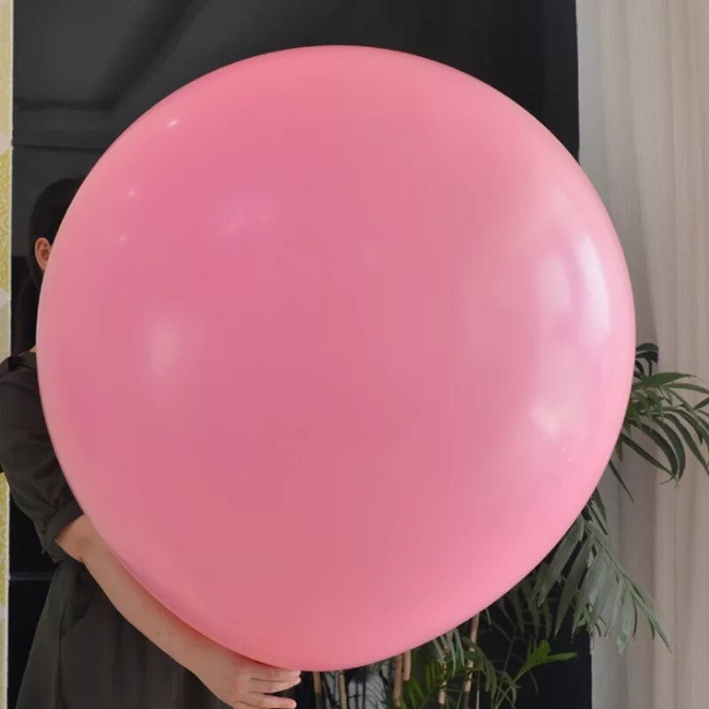 36inch Giant White Pink Latex Air Helium Balloon Big Round Inflable Golobs Wedding Birthday Party Decoration Baby Shower Balls: Pink 2