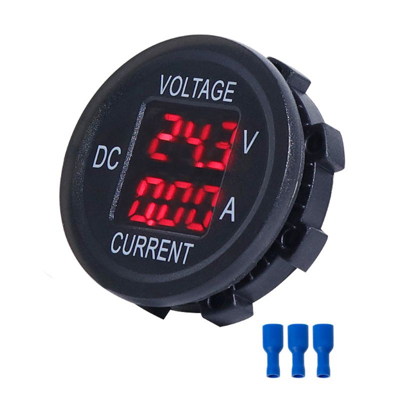 HAN-store Digitale Voltmeter 3 draad DC 0V Tot 30V Digitale Voltmeter Voltage Panel Meter geschikt for 6V 24V Elektromobile motorfiets auto 0.56 '' (Color : 3 Wire Orange