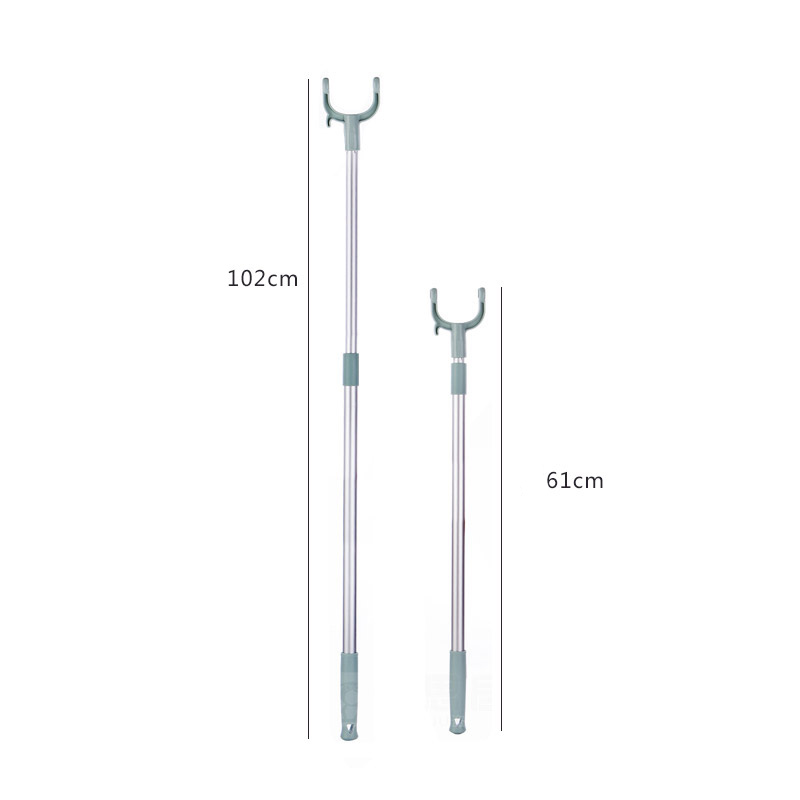 Vanzlife balcony fork pole the hangers for clothes pole retractable pole drying pole fork dress stick space saving clothing rack: Default Title