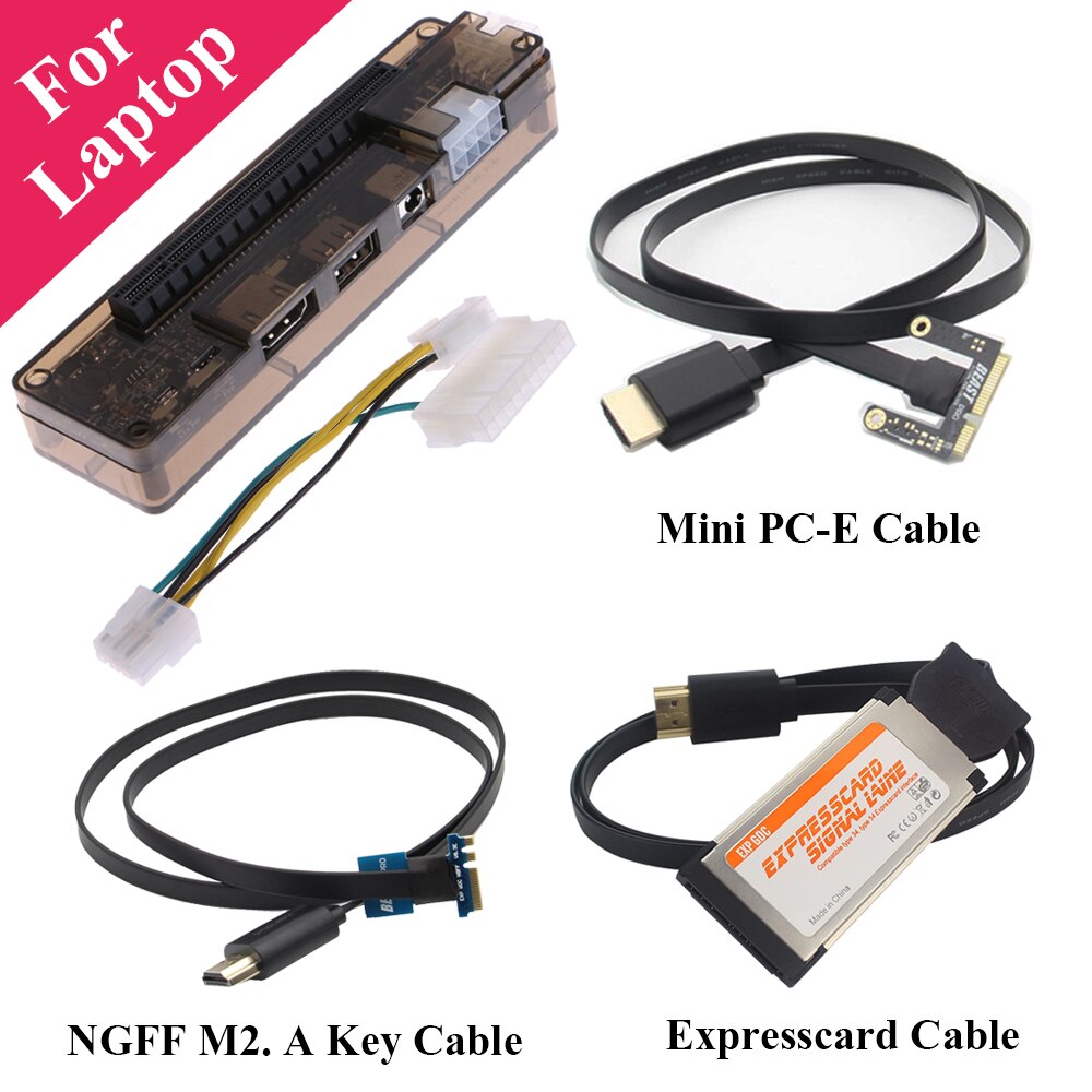 EXP GDC External Laptop Video Card Dock Graphics Card Laptop Docking Station with Mini PCI-E Expresscard NGFF M.2 A Key Port