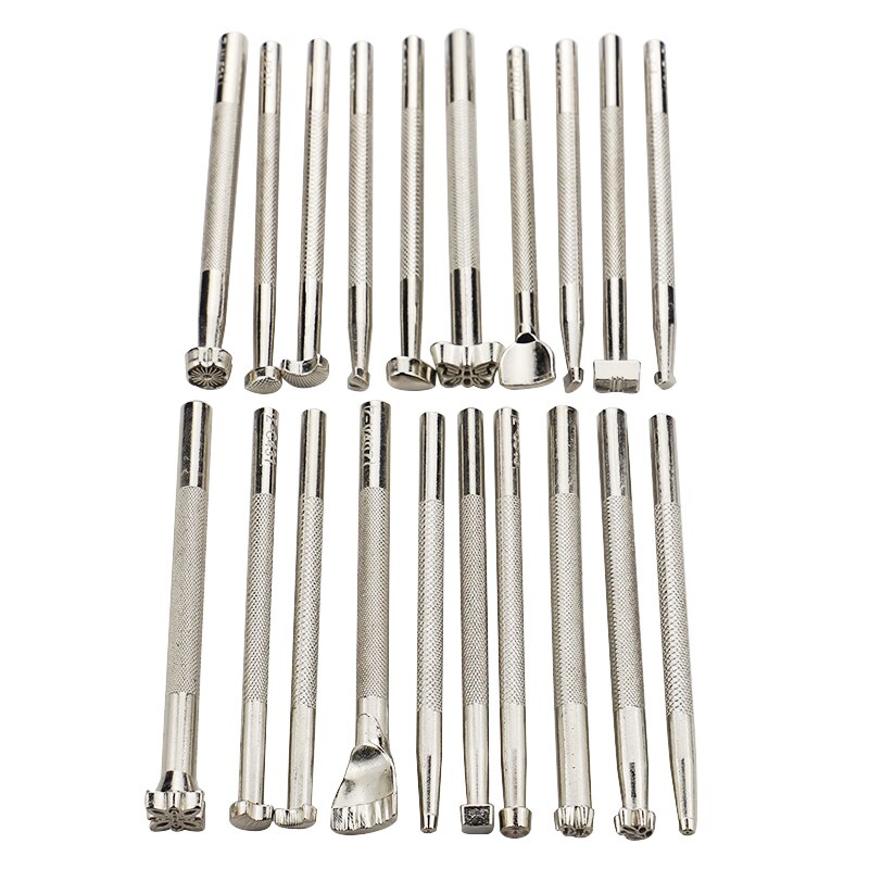 Stylish Leather Engrave Stamping Tools with Hammer and Board, Handmade Special Print on Bag or Leather Fabric, Leather Supplies