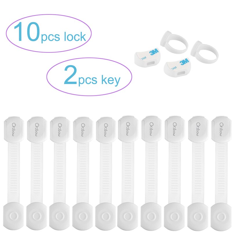 Magnetic Child Lock Children Protection Adjustable Baby Safety Lock Cabinet Door Lock Kids Drawer Security 10 locks+2 keys: 10 locks 2 keys