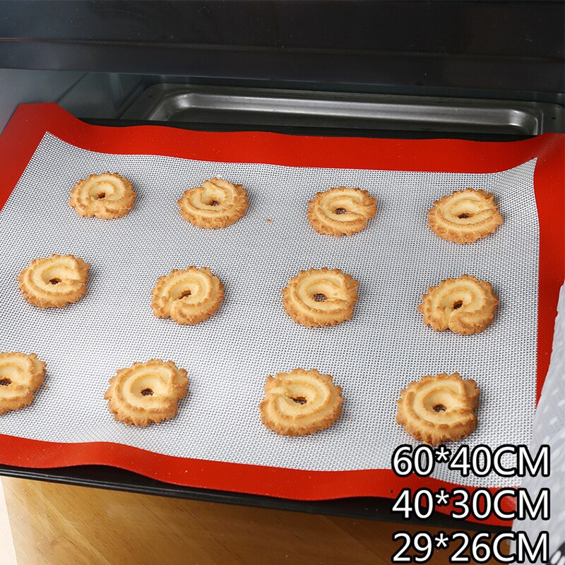 Non-stick Siliconen Bakken Matten Cookie Pad Rolling Deeg Mat Hittebestendig Glasvezel Slagmensen Meel Fondant