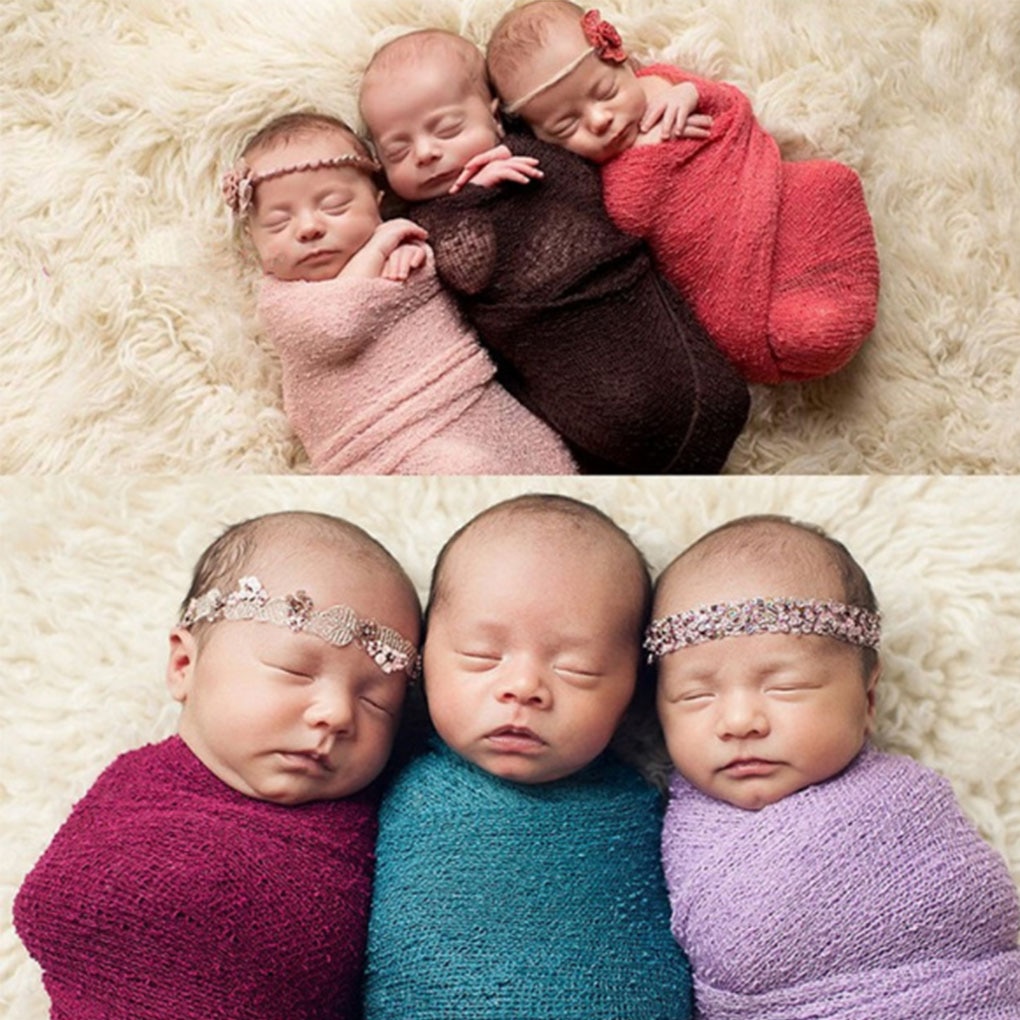 40X150 Cm Pasgeboren Fotografie Props Wrap Baby Deken Zachte Rekbaar Katoen Inbakeren Fotografie Achtergrond Baby 'S Accessoires