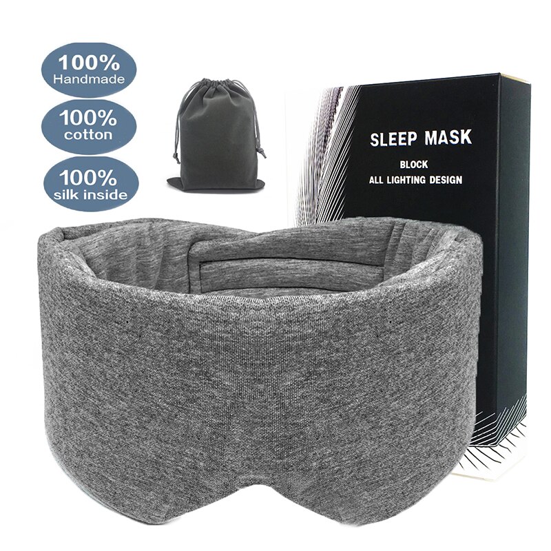 Large Silk Sleep Mask For Eyes Sleeping Aid Blindfold Block Out Light Eyeshade Cover Shade Patch Soft Bandage On Eye Slaapmasker