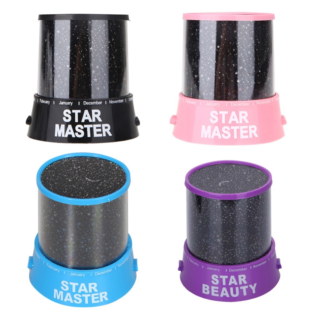 1 st ABS Rotatie Star Sky Luminous Light Lamp Night Projector met USB Kabel Romantische Decoratie Kids Toy Willekeurige Kleur