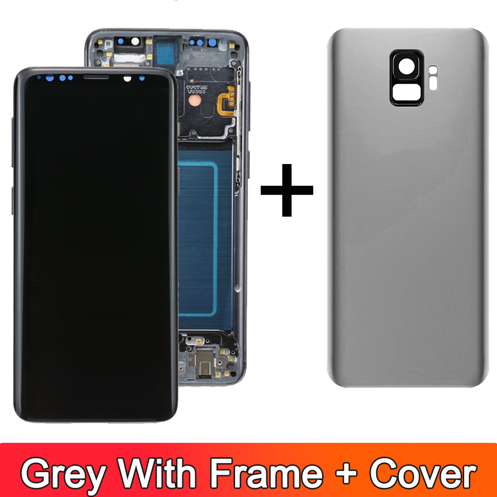 100% Tested Display For Samsung Galaxy S9 LCD With Digitizer Touch Screen Assembly SM-G960FD S9 G960 LCD with Frame Replacement: indigo