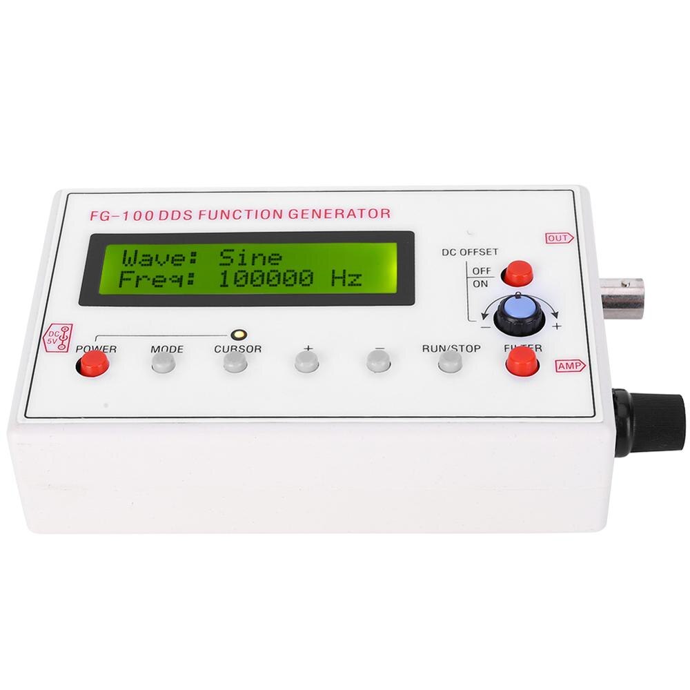 DDS Signal Generator LCD Display Functiona Signal Generator Digital Frequency Counter Triangle Sawtooth Waveform 1HZ-500KHz