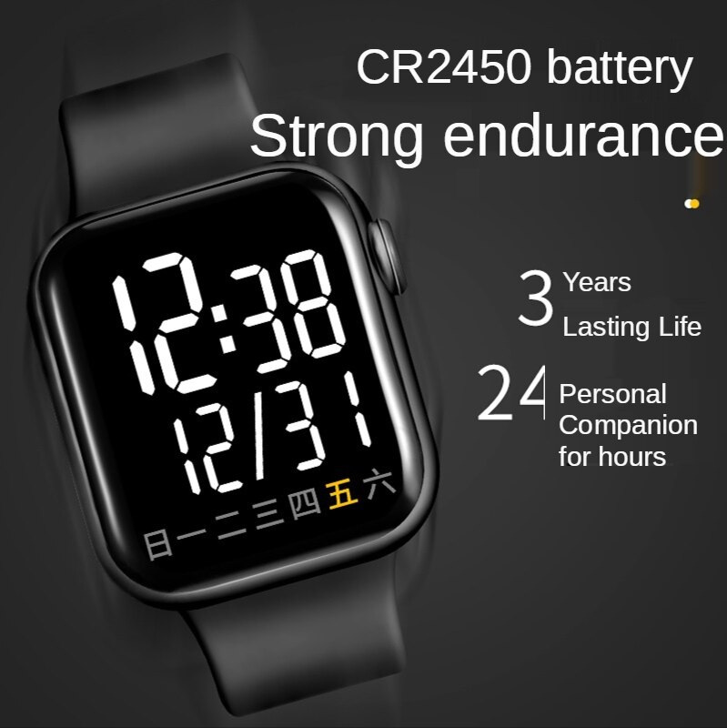 The square LED electronic watch apple touch screen LED watch digital sports students