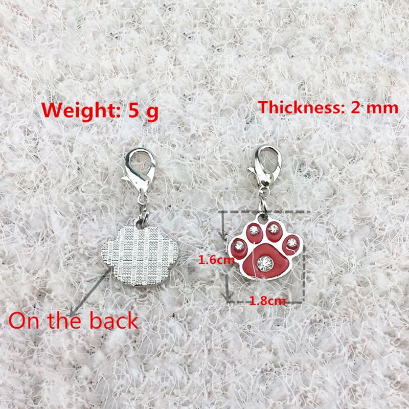 Nuevos productos de aleación para perro, 1 Uds., etiqueta de identificación para mascota, Collar de dijes para perro, pedante, Collar de mosaico de identidad para cachorro con huella de animal