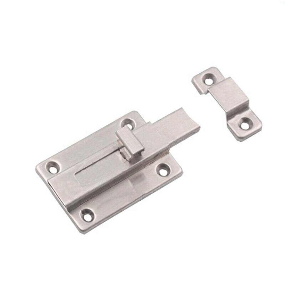 Deurhangslot, 3 inch roestvrij stalen hangslotslot en nietjesschuur slot zware poort slot vergrendeling beveiliging slot voor deur raam kast huisdier kooi krat, zilver