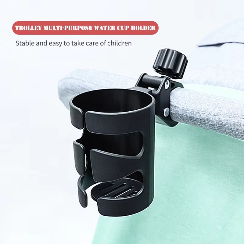1 st plastic fietsbekerhouder, kinderwagenaccessoires, universele 360 graden roterende drankfleshouder
