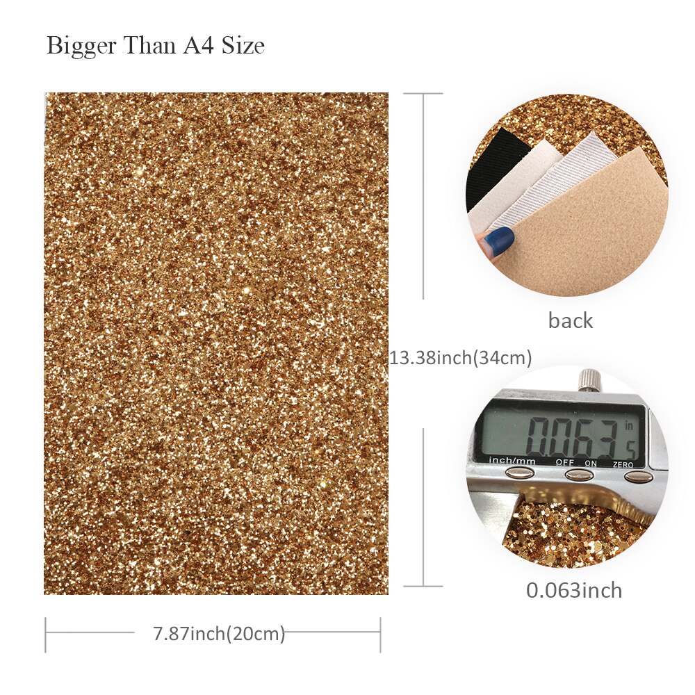 David accessoires 6 stuks/set 20*34cm gladde textuur glitter imitatie synthetisch leer stoffenset diy strik tas naaimateriaal ,1 yc 8186