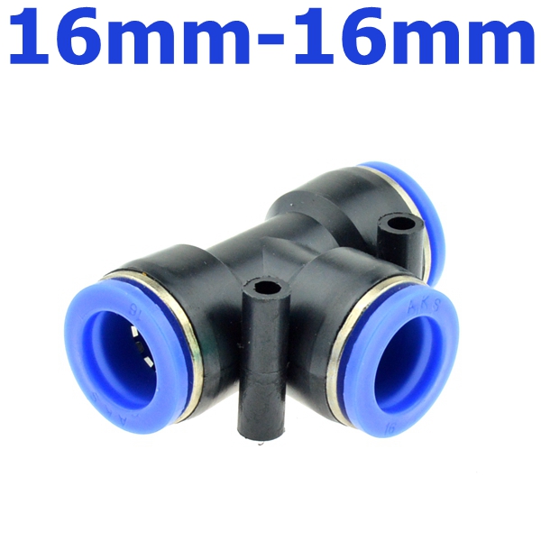 3 weg T förmigen T Pneumatische 10mm 8mm 12mm 6mm 4mm 16mm OD Schlauch rohr drücken in Luft Gas passend zu schnell Beschläge Stecker Adapter: 16mm-16mm