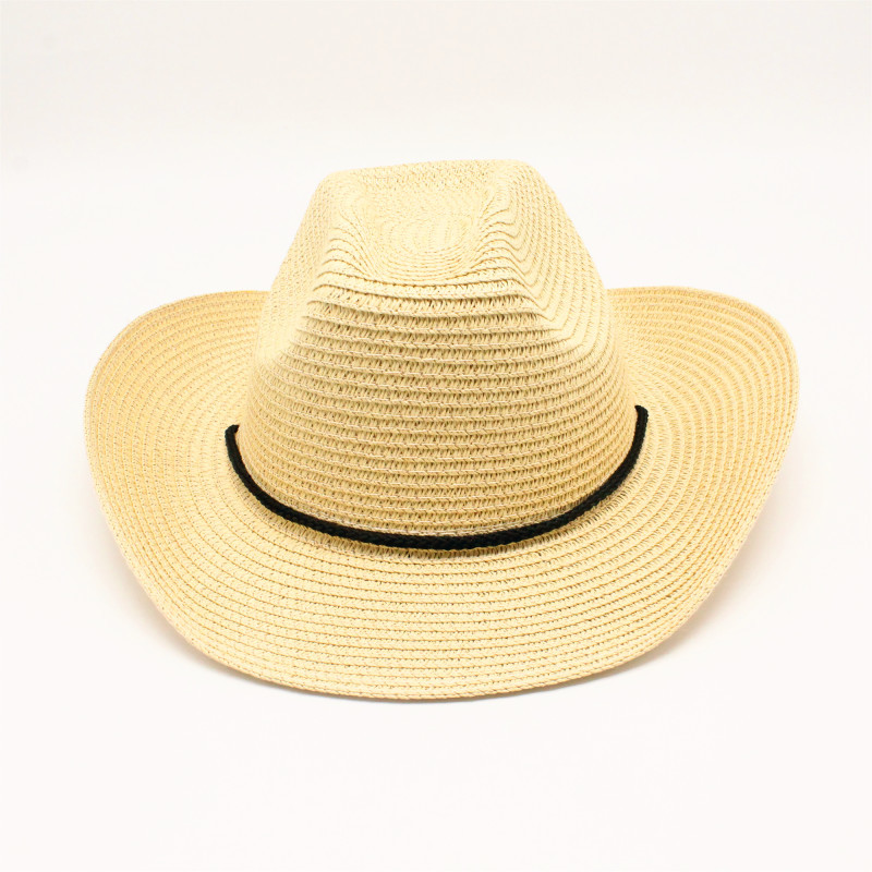Sombrero panamá de paja para hombre y mujer, Sombrero de paja con visera para playa, Sombrero fresco de Jazz Trilby