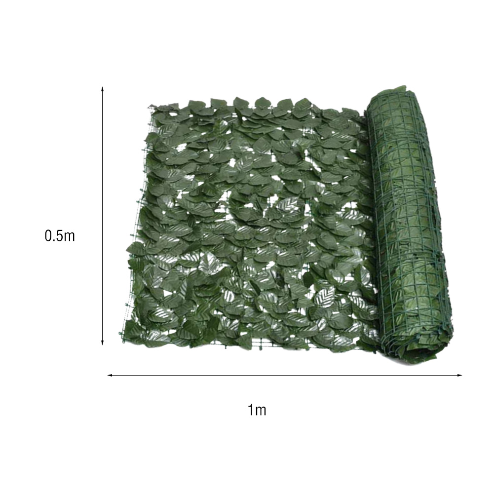 Artificial Leaf Garden Fence Roll Wall Landscaping Fence Privacy Fence Screen Outdoor Garden Backyard Balcony Fence Privacy: Army Green 0.5x1m