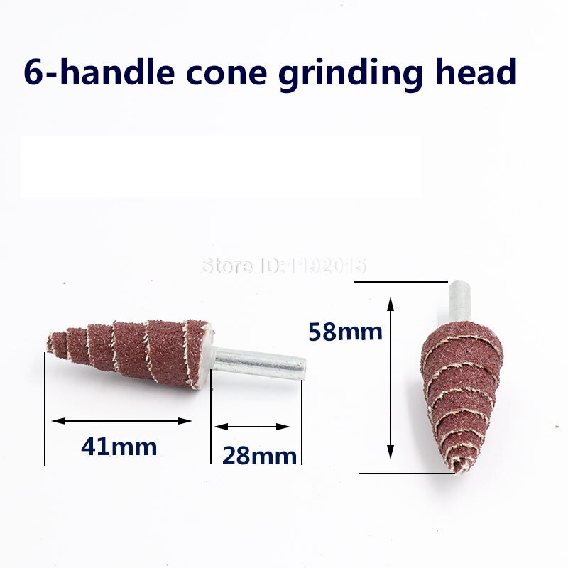 1 stk 6mm skaft korn 80#  sandpapir slibning slibehoved flap polerhjul skiver dorn til roterende miniboreværktøj