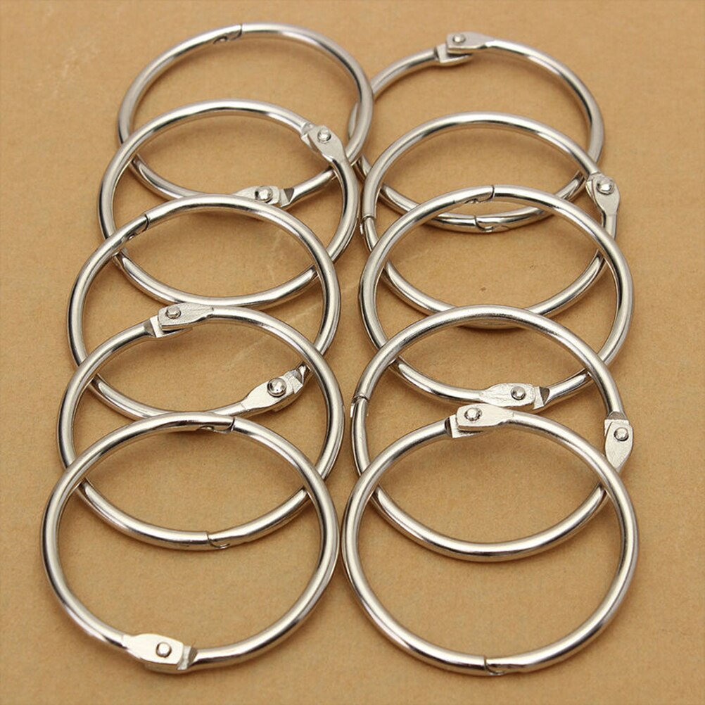 10Stck Klapp Ringe Metall Bindemittel Handwerk Teilt Scharnier Für Scrapbooking Album 20-76mm