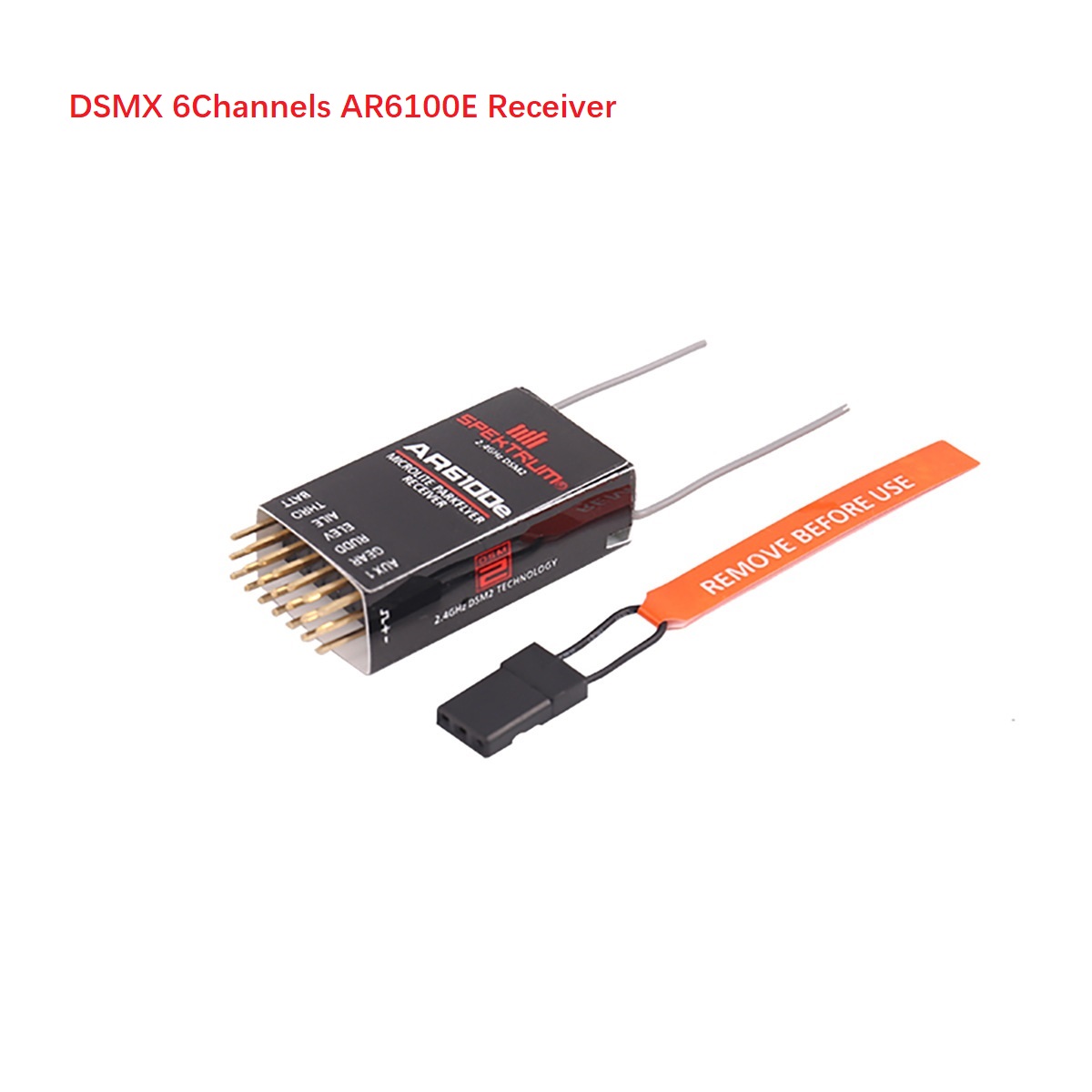2.4 GHz Long Range DSMX DSM2 Receiver AR6210 AR6100E AR8000 AR9020 S603 F701 For SPEKTRUM JR Remote Control: WHITE
