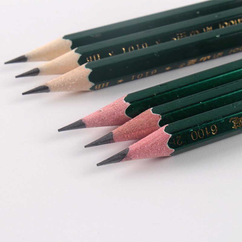 10PC Authentic Green Wood Pencil HB 2B Drawing Pencil Student Examination Pencil Office School Stationery