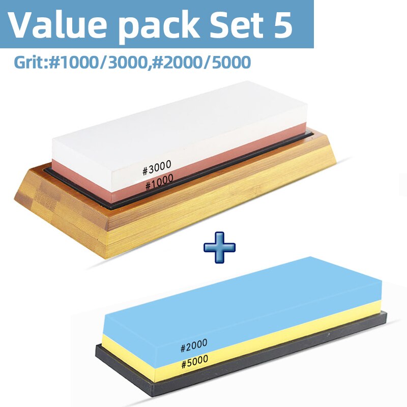 Knife Sharpener Whetstone Sharpening Stones grinding stone water stone kitchen Tool 2-IN-1 240 600 1000 3000 grit: value pack 14xin