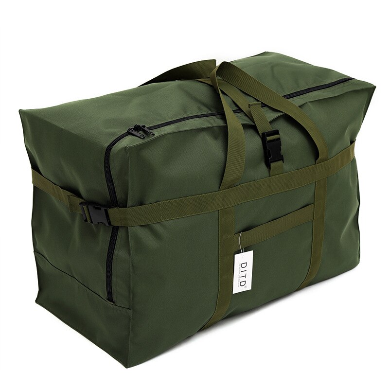 Waterproof Folding Travel Bags Male Large Capacity Luggage Bags Portable Men Women's Air Carrier Package Tote Travel Bag: Army Green