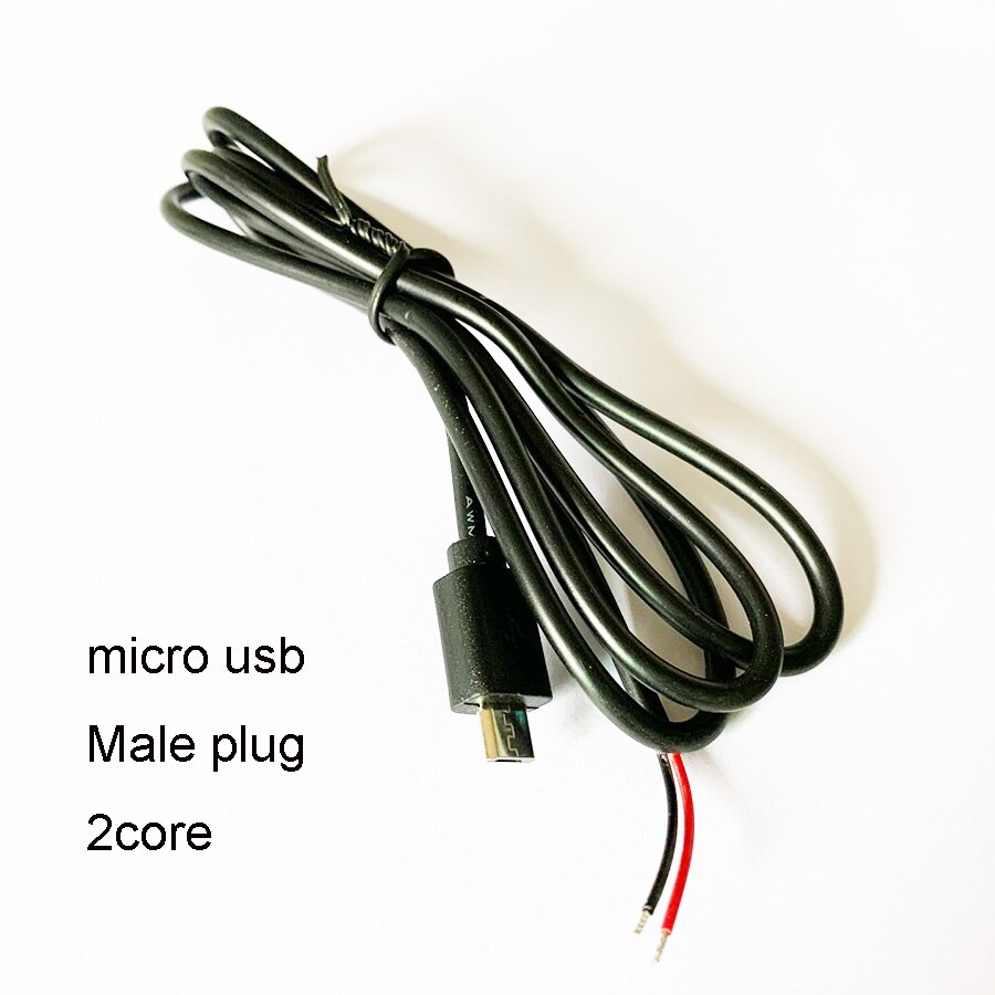 1pcs Micro /Mini Male Plug USB Adapter Connector with 2P / 4P OD3.5mm cable 1metre Converter Android Charging Connectors