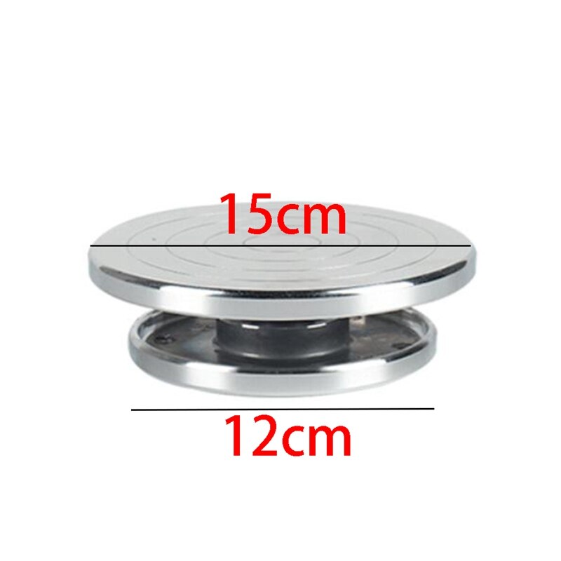 Plato giratorio de aleación de aluminio de doble cara para escultura de arcilla, rueda de cerámica, herramientas giratorias, 12/15cm