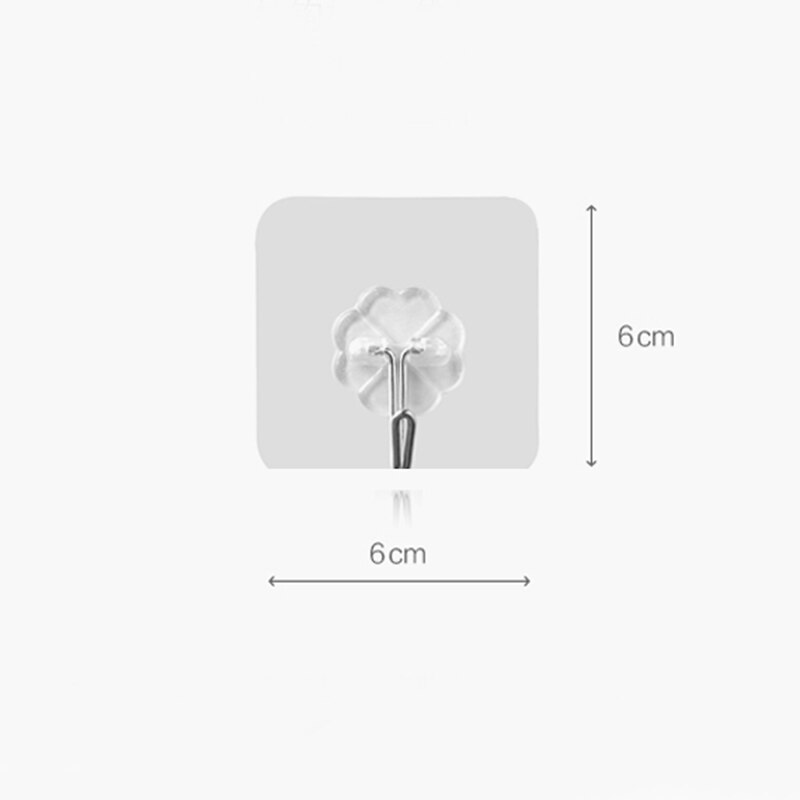 Goudkleurige, sterke, transparante wandhanger, diverse haak, ruimtebesparend, waterbestendige, klevende haken, zware last, zuignap